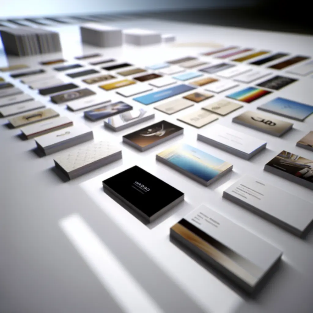 Zbliżenie na zestaw eleganckich wizytówek wydrukowanych przez LocalPrintpl